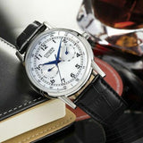 Citizen Eco Drive Silver Dial Black Leather Strap Watch For Men - AO9000-06B Authentic Buy Shop Now