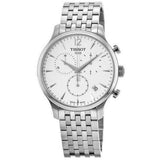 Tissot T Classic Tradition Chronograph White Dial Silver Steel Strap Watch For Men - T063.617.11.037.00 Authentic Buy Shop Now