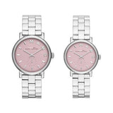 Marc Jacobs Baker Pink Dial Silver Steel Strap Watch for Women - MBM3283 Authentic Buy Shop Now
