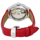 Tissot Chemin Des Tourelles Powermatic 80 Mother of Pearl White Dial Red Leather Strap Watch For Women - T099.207.16.118.00 Authentic Buy Shop Now