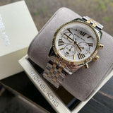 Michael Kors Lexington Silver Dial Two Tone Steel Strap Watch for Women - MK5955 Authentic Buy Shop Now
