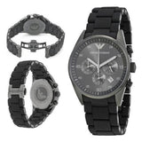 Emporio Armani Sportivo Chronograph Black Dial Black Stainless Steel Watch For Men - AR5889 Authentic Buy Shop Now
