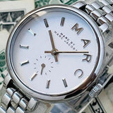 Marc Jacobs Sally White Dial Silver Steel Strap Watch for Women - MBM8642 Authentic Buy Shop Now