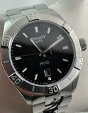 Tissot PR 100 Sport Quartz Black Dial Silver Steel Strap Watch For Men - T101.610.11.051.00 Authentic Buy Shop Now