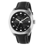 Gucci GG2570 Quartz Black Dial Black Leather Strap Watch For Men - YA142307 Authentic Buy Shop Now