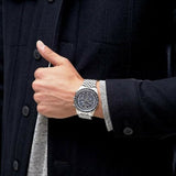Emporio Armani Sportivo Chronograph Blue Stainless Steel Watch For Men - AR6072 Authentic Buy Shop Now