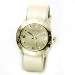 Marc Jacobs Amy Gold Dial Gold Leather Strap Watch for Women - MBM8627 Authentic Buy Shop Now