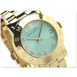 Marc Jacobs Amy Blue Dial Gold Steel Strap Watch for Women - MBM3301 Authentic Buy Shop Now
