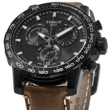 Tissot Supersport Chrono Black Dial Brown Leather Strap Watch for Men - T125.617.36.051.01 Authentic Buy Shop Now