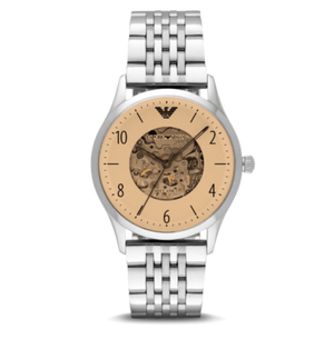 Emporio Armani Meccanico Multicolor Dial Silver Steel Strap Watch For Men - AR1922 Authentic Buy Shop Now