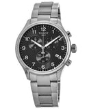 Tissot T Classic Chrono XL Black Dial Silver Steel Strap Watch For Men - T116.617.11.057.01 Authentic Buy Shop Now