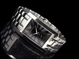 Emporio Armani Classic Black Dial Silver Stainless Steel Strap Watch For Men - AR0156 Authentic Buy Shop Now