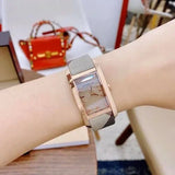 Burberry The Pioneer Rose Gold Dial Haymarket Brown Leather Strap Watch for Women - BU9408 Authentic Buy Shop Now