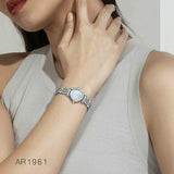 Emporio Armani Gianni Blue Dial Silver Steel Strap Watch For Women - AR1961 Authentic Buy Shop Now