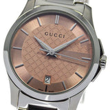 Gucci G Timeless Pink Dial Silver Steel Strap Watch For Women - YA126524 Authentic Buy Shop Now