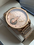 Diesel Mini Daddy Rose Gold Dial Rose Gold Steel Strap Watch For Men - DZ7318 Authentic Buy Shop Now