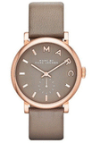 Marc Jacobs Baker Grey Dial Grey Leather Strap Watch for Women - MBM1266 Authentic Buy Shop Now