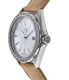 Tag Heuer Formula 1 Quartz Diamonds Mother of Pearl Dial Beige Leather Strap Watch for Women - WBJ131A.FC8254 Authentic Buy Shop Now