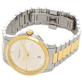 Gucci G Timeless Silver Dial Two Tone Steel Strap Watch For Men - YA126474 Authentic Buy Shop Now