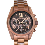 Michael Kors Bradshaw Chronograph Brown Dial Brown Steel Strap Watch For Women - MK6247 Authentic Buy Shop Now