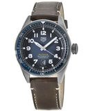 Tag Heuer Autavia Calibre 5 Automatic Blue Dial Brown Leather Strap Watch for Men - WBE5116.FC8266 Authentic Buy Shop Now