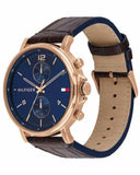 Tommy Hilfiger Daniel Blue Dial Brown Leather Strap Watch for Men - 1710418 Authentic Buy Shop Now