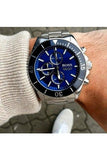 Hugo Boss Ocean Edition Chronograph Blue Dial Silver Steel Strap Watch for Men - 1513704 Authentic Buy Shop Now