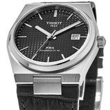 Tissot PRX Powermatic 80 Black Dial Black Leather Strap Watch for Men - T137.407.16.051.00 Authentic Buy Shop Now