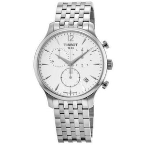 Tissot T Classic Tradition Chronograph White Dial Silver Steel Strap Watch For Men - T063.617.11.037.00 Authentic Buy Shop Now