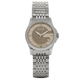 Gucci G Timeless Brown Dial Silver Steel Strap Watch For Women - YA126503 Authentic Buy Shop Now