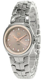 Tag Heuer Link Quartz Brown Dial Silver Steel Strap Watch for Women - WBC131E.BA0649 Authentic Buy Shop Now