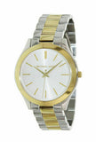 Michael Kors Runway Slim Silver Dial Two Tone Stainless Steel Strap Watch for Women - MK3198 Authentic Buy Shop Now