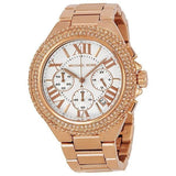 Michael Kors Camille Chronograph White Dial Rose Gold Steel Strap Watch for Women - MK5636 Authentic Buy Shop Now