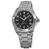 Tag Heuer Aquaracer Quartz Black Dial Silver Steel Strap Watch for Men - WAY1110.BA0928 Authentic Buy Shop Now