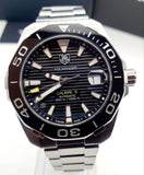 Tag Heuer Aquaracer Automatic Black Dial Silver Steel Strap Watch for Men - WAY211A.BA0928 Authentic Buy Shop Now
