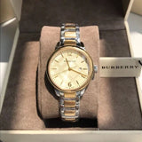Burberry The Classic Champagne Gold Dial Two Tone Steel Strap Watch for Women - BU10118 Authentic Buy Shop Now