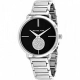 Michael Kors Portia Black Dial Silver Steel Strap Watch for Women - MK3638 Authentic Buy Shop Now