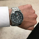 Emporio Armani Team Italia Chronograph Black Dial Silver Steel Strap Watch For Men - AR5983 Authentic Buy Shop Now