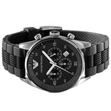 Emporio Armani Sportivo Black Dial Two Tone Ceramic Bracelet Watch For Men - AR5866 Authentic Buy Shop Now