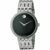 Movado Esperanza 39mm Black Dial Silver Steel Strap Watch For Men - 0607057 Authentic Buy Shop Now