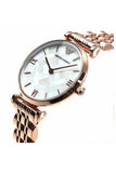 Emporio Armani Mother of Pearl Dial Rose Gold Steel Strap Watch For Women - AR11110 Authentic Buy Shop Now