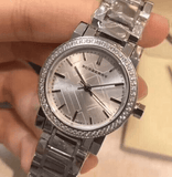 Burberry The City Diamonds Silver Dial Silver Steel Strap Watch for Women - BU9220 Authentic Buy Shop Now