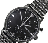 Emporio Armani Chronograph Black Dial Black Steel Strap Watch For Men - AR1934 Authentic Buy Shop Now