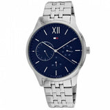 Tommy Hilfiger Damon Chronograph Blue Dial Silver Steel Strap Watch for Men - 1791416 Authentic Buy Shop Now