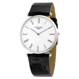 Longines La Grande Classique De Longines White Dial Black Leather Strap Watch for Women - L4.755.4.11.2 Authentic Buy Shop Now