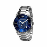 Emporio Armani Sportivo Chronograph Blue Dial Silver Steel Strap Watch For Men - AR5860 Authentic Buy Shop Now