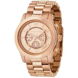 Michael Kors Runway Chronograph Rose Gold Dial Rose Gold Steel Strap Watch for Men - MK8096 Authentic Buy Shop Now