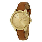 Burberry The Classic Champagne Gold Dial Brown Leather Strap Watch for Women - BU10101 Authentic Buy Shop Now