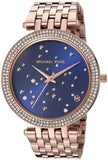 Michael Kors Darci Blue Dial Rose Gold Steel Strap Watch for Women - MK3728 Authentic Buy Shop Now