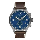 Tissot Chrono XL Blue Dial Brown Leather Strap Watch For Men - T116.617.36.047.00 Authentic Buy Shop Now